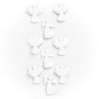 Opakowanie Naklejki brokatowe 3D - aniołki 9szt