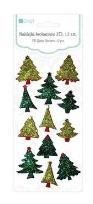 Opakowanie Naklejki brokatowe 3D Choinki (12 sztuk)