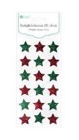 Opakowanie Naklejki brokatowe 3D Gwiazdki (18 sztuk)