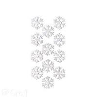 Opakowanie Naklejki brokatowe 3D Śnieżynki (12 sztuk)