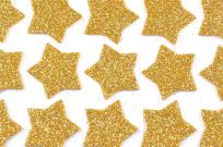 Opakowanie Naklejki brokatowe z pianki złote