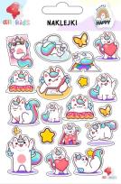 Opakowanie Naklejki dla dzieci Kotki jednorożce