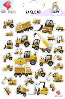 Opakowanie Naklejki dla dzieci Maszyny budowlane