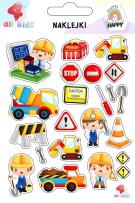 Opakowanie Naklejki dla dzieci Na budowie