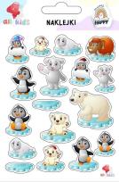 Opakowanie Naklejki dla dzieci Pingwinki