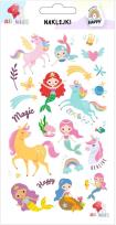 Opakowanie Naklejki dla dzieci Tęczowe jednorożce syrenki