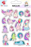 Opakowanie Naklejki dla dzieci Tęczowe jednorożce