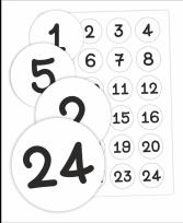 Opakowanie Naklejki do szafki - Cyfry 02 24 szt.