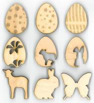Opakowanie Naklejki drewniane Wielkanoc