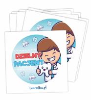 Opakowanie Naklejki Dzielny pacjent - Dentysta 60mm 60szt