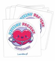 Opakowanie Naklejki Dzielny pacjent - Serduszko 60mm 60szt