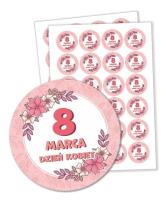 Opakowanie Naklejki Dzień Kobiet - 8 Marca 48 szt.