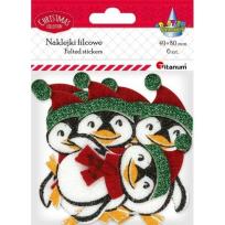 Opakowanie Naklejki filcowe 3D pingwiny 6szt