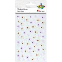 Opakowanie Naklejki filcowe kwiaty biało-czerwone mix 75szt.