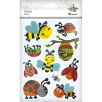 Opakowanie Naklejki foliowe 3D biedronki mix 10szt.