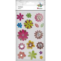 Opakowanie Naklejki foliowe kwiaty mix 16szt.