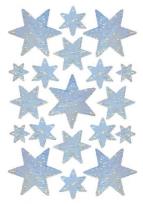 Opakowanie Naklejki Gwiazdki holograficzne srebne