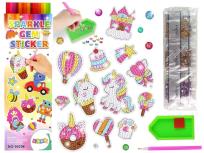 Opakowanie Naklejki haft diamentowy jednorożce i słodycze