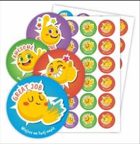 Opakowanie Naklejki motywacyjne - Angielskie emotki 48szt