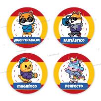 Opakowanie Naklejki motywacyjne - Język hisz. Zwierzątka 48sz