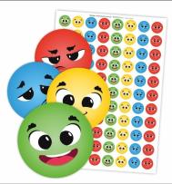 Opakowanie Naklejki motywacyjne - Kolorowe emocje 88szt