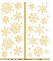 Opakowanie Naklejki na folii śnieżynki 10x22cm