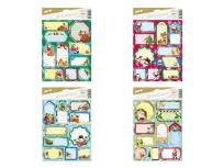 Opakowanie Naklejki na prezenty BN srebrne 20x30cm 10szt MIX