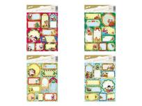 Opakowanie Naklejki na prezenty BN złote 20x30cm 10szt MIX