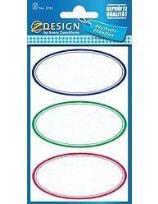 Opakowanie Naklejki na przetwory - elipsy kolorowe