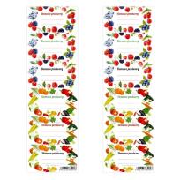 Opakowanie Naklejki na przetwory Owoce/Warzywa (25szt)