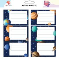 Opakowanie Naklejki na szafkę i zeszyt Kosmos