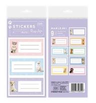 Opakowanie Naklejki na zeszyty 9szt Puppy Sign