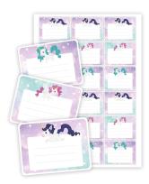 Opakowanie Naklejki na zeszyty jednorożce 2 18szt