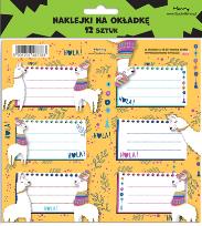 Opakowanie Naklejki na zeszyty - Lamy (12szt)