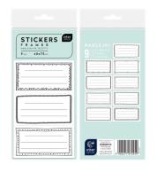 Opakowanie Naklejki na zeszyty Ramki 9 sztuk 12 blistrów