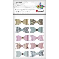 Opakowanie Naklejki papierowe 3D kokardki 10szt