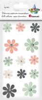 Opakowanie Naklejki papierowe kwiatki z kryształkiem 13szt