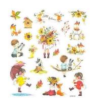 Opakowanie Naklejki papierowe - Mała jesień 19szt