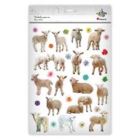 Opakowanie Naklejki papierowe owce, kwiaty 31szt.