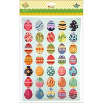 Opakowanie Naklejki papierowe pisanki 26x35mm 28szt