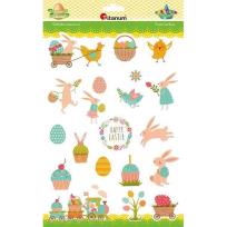 Opakowanie Naklejki papierowe Wielkanoc mix 20szt.