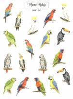 Opakowanie Naklejki Papugi