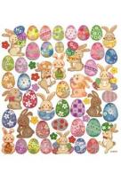 Opakowanie Naklejki  pisanki i zające 56 szt.