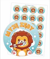 Opakowanie Naklejki pochwały - Myję zęby 24szt