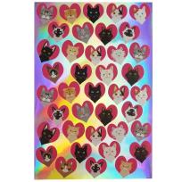 Opakowanie Naklejki serduszka z kotami