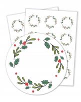 Opakowanie Naklejki świąteczne białe 6cm 24szt