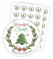 Opakowanie Naklejki świąteczne + napisy 48szt