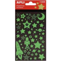 Opakowanie Naklejki świecące gwiazdy zielone