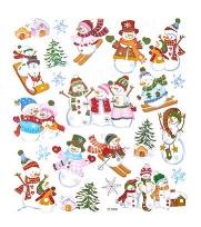 Opakowanie Naklejki wesołe bałwanki, 24szt