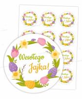 Opakowanie Naklejki wielkanocne wesołego jajka 12szt